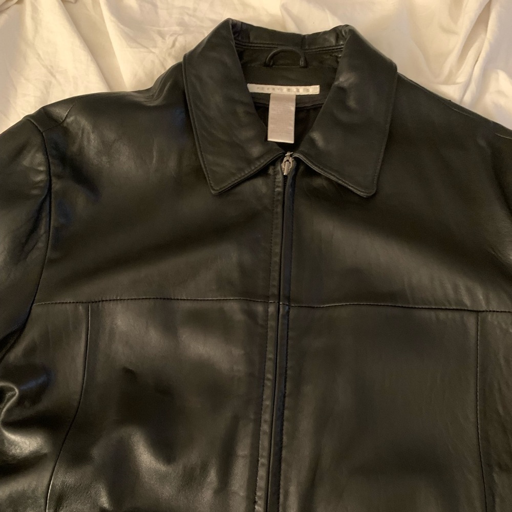 Perry Ellis Men’s Leather Jacket, SZ Large